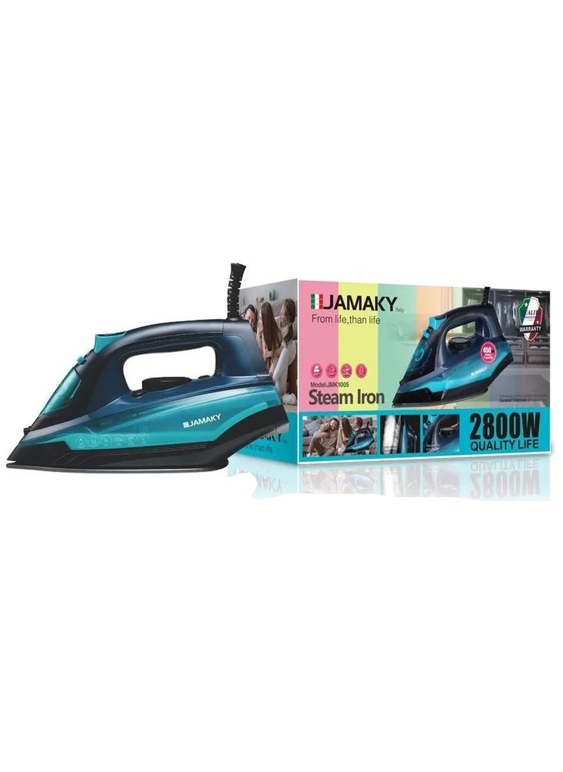 JAMAKY Italy - Professional Portable Iron steam 2800w with Italian technology , 450ML  powerful high quality handheld garment steam - Image 1