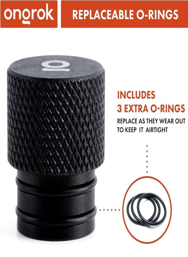 ONGROK Premium Storage Tube | Airtight Aircraft Grade Aluminum Metal, Pocket-Sized Opaque Holder | Perfect to Store Tea, Spices, Coffee (Black - Image 3
