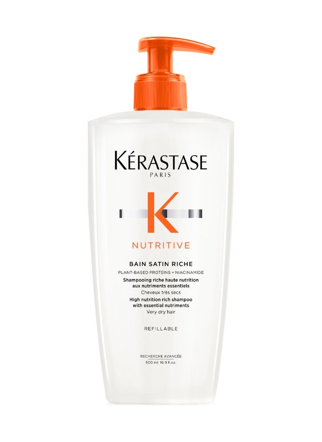 KERASTASE Nutritive Bain Satin Riche Shampoo For Very Dry Hair 500Ml  - Image 1