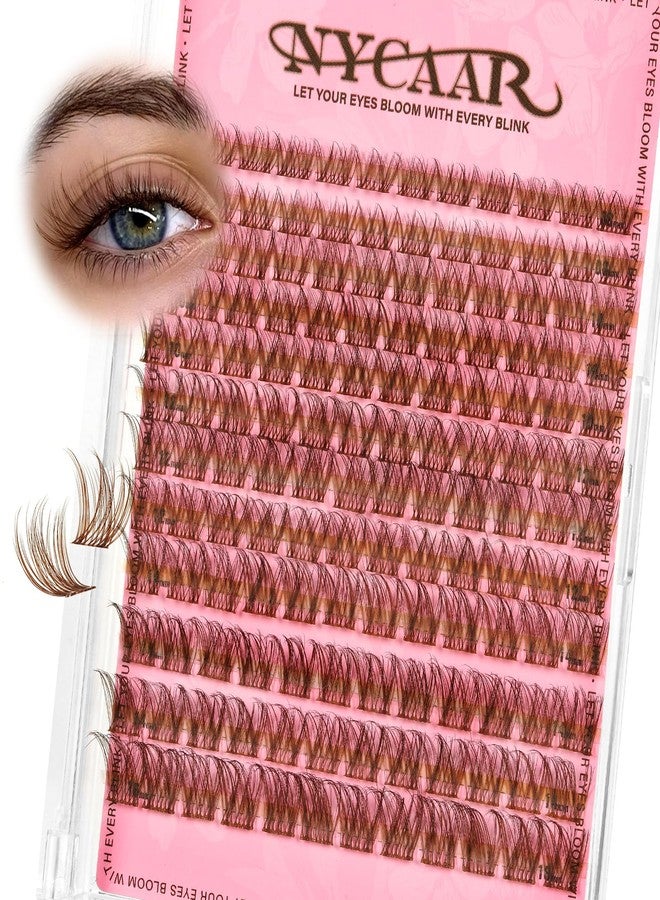 NYCAAR Lash Clusters Brown Lash Clusters Soft Band 8-16mm Wispy Cluster Eyelash Extensions 144pcs Brown Natural Lashes Cluster Lightweight Eyelashes - Image 1