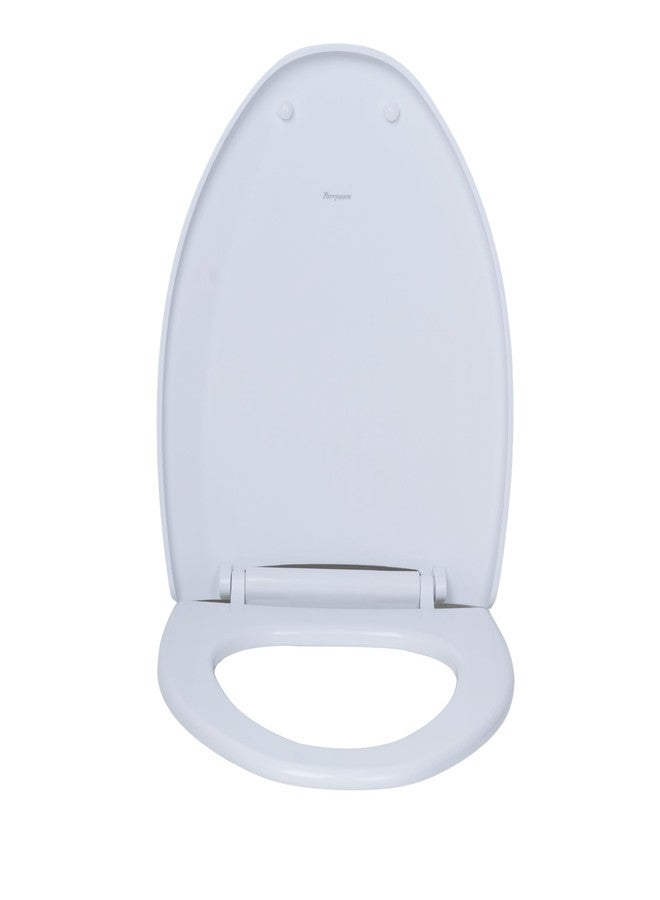 PARRYWARE STANDARD Series Plastic/PVC SOLID N SOFT CLOSE SEAT COVER (White) | Oval P02-PAR-E8356-W - Image 1
