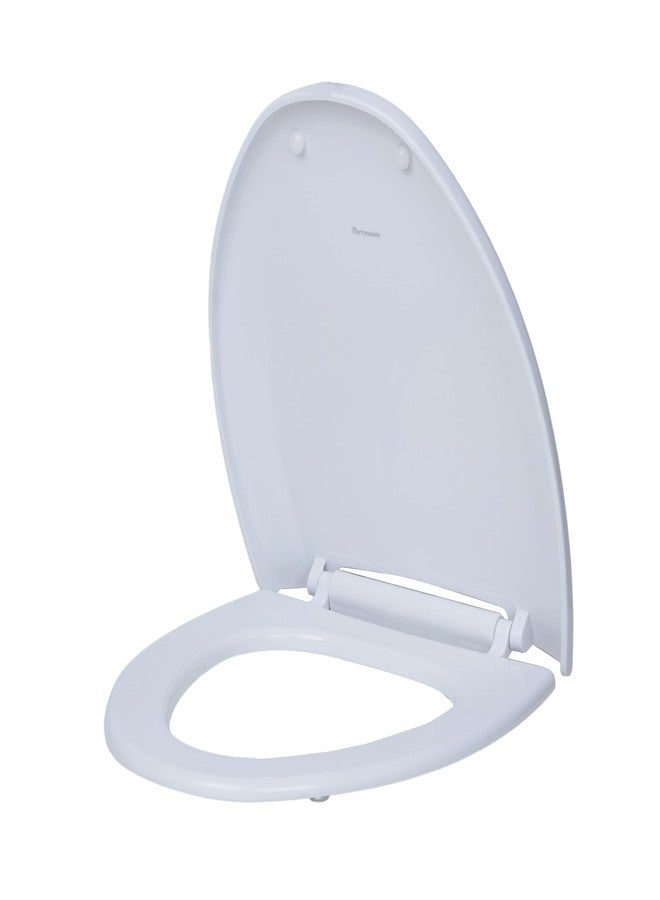 PARRYWARE STANDARD Series Plastic/PVC SOLID N SOFT CLOSE SEAT COVER (White) | Oval P02-PAR-E8356-W - Image 2