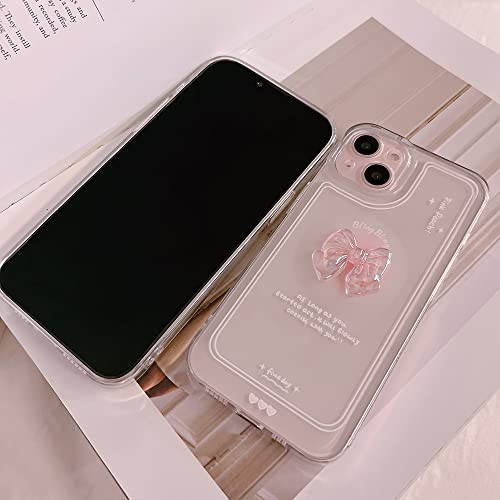 Ownest Compatible for iPhone X/Xs Cute 3D Pink Bowknot Slim Clear Aesthetic Design Women Teen Girls Camera Lens Protection Phone Cases Cover - Image 5