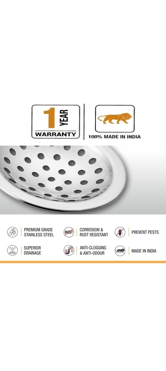 UNIKITCH ACCESSORIES UNIKITCH Premium Grade Stainless Steel Solid Polka Floor DrainerJali 3inch Set of 2 - Image 3