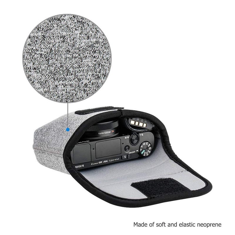 JJC Compact Camera Case Travel Pouch Sleeve for Sony ZV-1 II ZV1II ZV1F ZV-1F ZV1 RX100 VII VI VA Canon G7X G5X G9X SX740 Olympus TG-7 TG-6 TG-5 TG-4 Fujifilm XP130 XP140 XP90 Ricoh GR III II & More - Image 3