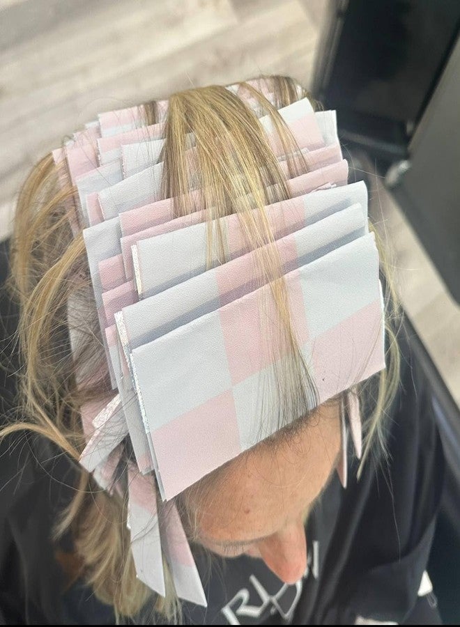 Blush Essentials Blush Essential Checkered Pink Aluminum Hair Foils for Highlighting - 5"x10.75" Aluminum Sheets, 500 Foil Count - Professional Salon Foils,Foils for Highlighting and Coloring, Cute Hair Foils - Image 5