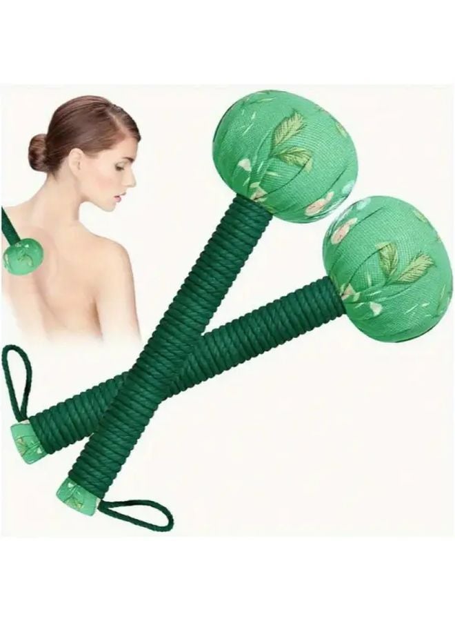 Green Massage Hammer Traditional Chinese Medicine TCM Moxa Mallet Body Massager Acupressure Points - Image 2