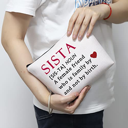 MNIGIU Sista Cosmetic Bag Afro Women Gift Black Girl Gift SisterHood Makeup Zipper Pouch Bag for African American Girl (SISTA) - Image 5