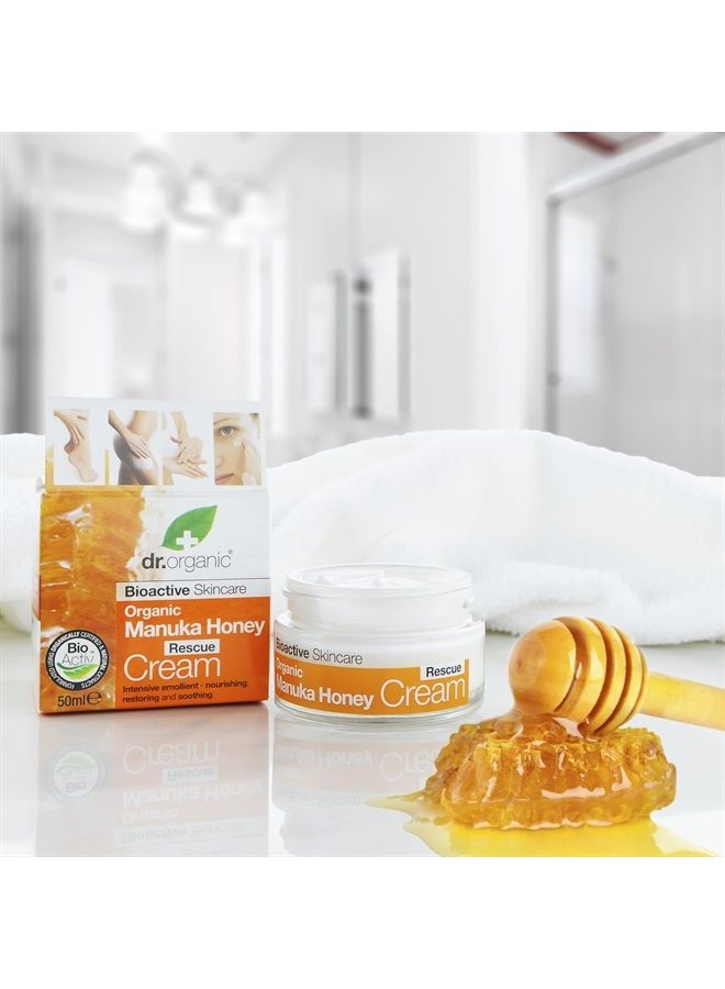 dr.organic كريم إنقاذ عسل مانوكا العضوي للعناية بالبشرة النشطة (1.7 أونصة سائلة) - Image 2