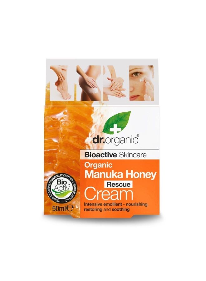 dr.organic كريم إنقاذ عسل مانوكا العضوي للعناية بالبشرة النشطة (1.7 أونصة سائلة) - Image 4