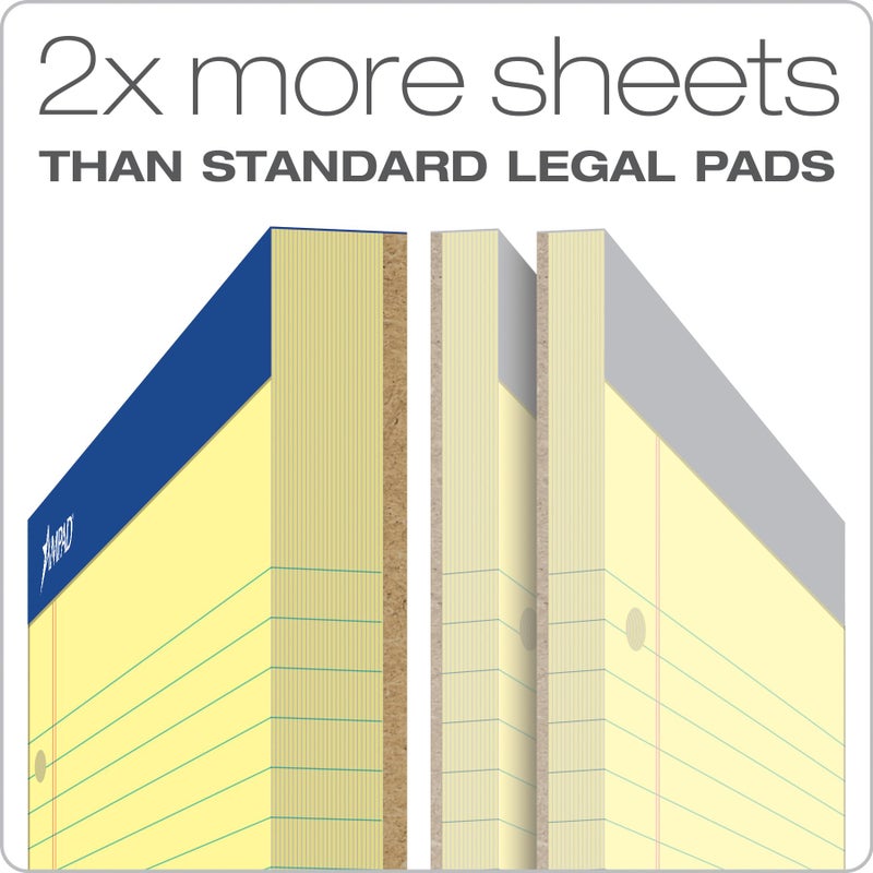 Ampad Evidence Dual Ruled Pad, Legal Ruling, Size 8.5 x 11.75 Inches, Canary Paper, 100 Sheets Per Pad (20-243) - Image 2