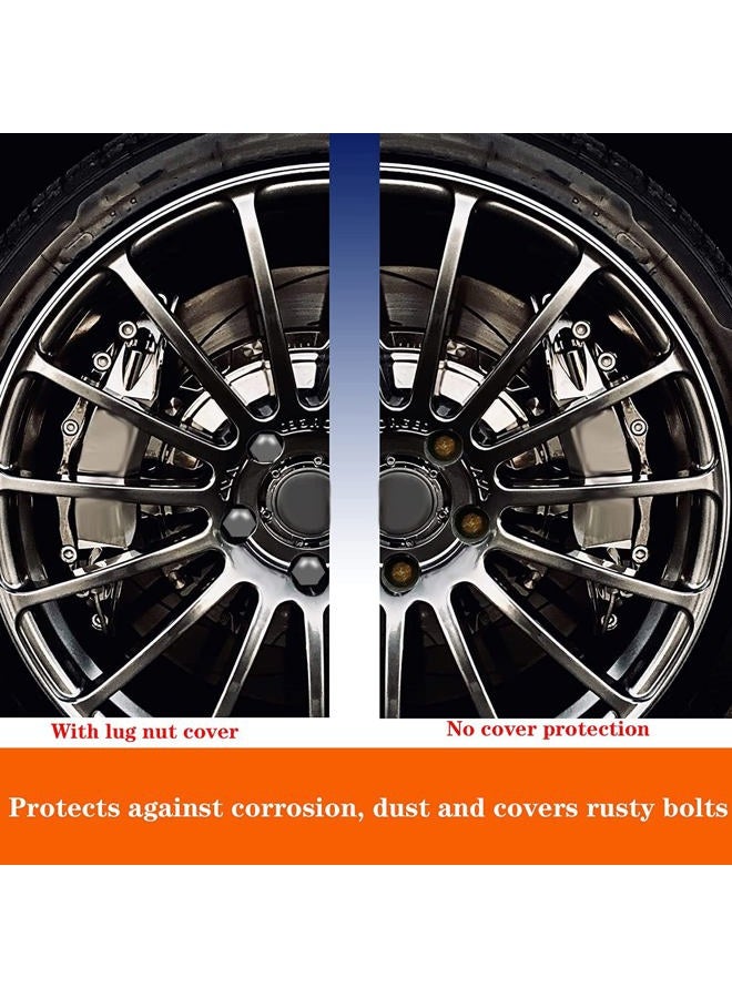 Gebildet 24pcs Wheel Nut Cap 17mm Wheel Bolt Nut Caps Covers, Hexagonal Tire Nut Covers with Removal Tool Set for Cars(Gray) - Image 5