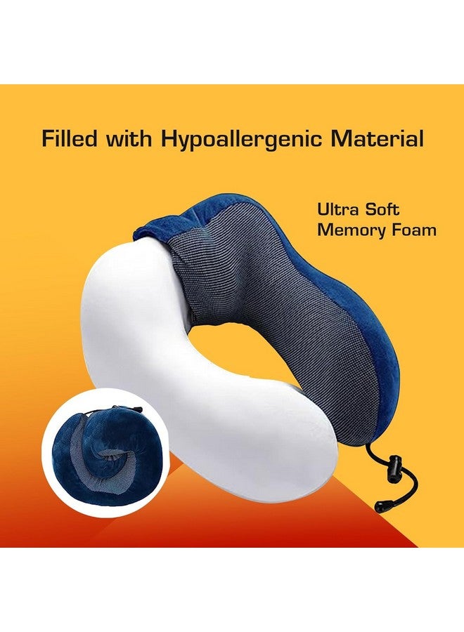 BigPlayer Royal Blue Neck Pillow for Travel & Comfort, Car Neck Rest - Travel Essential Car Pillow, Flight, and Train Accessory Pillow for Neck Pain Relief & Neck Pillow for Sleeping - Image 4