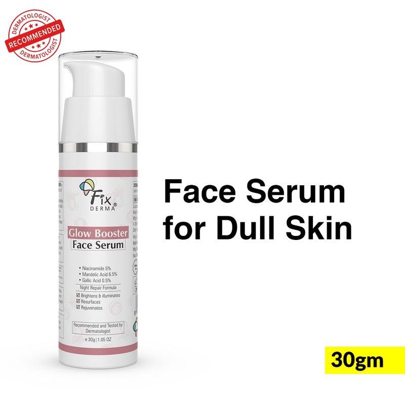 Fixderma 5 Niacinamide Serum Glow Booster Face serum with 65 Mandelic Acid 05 Gallic Acid Skin Brightening Serum Face Serum for Men Women 30g - Image 2