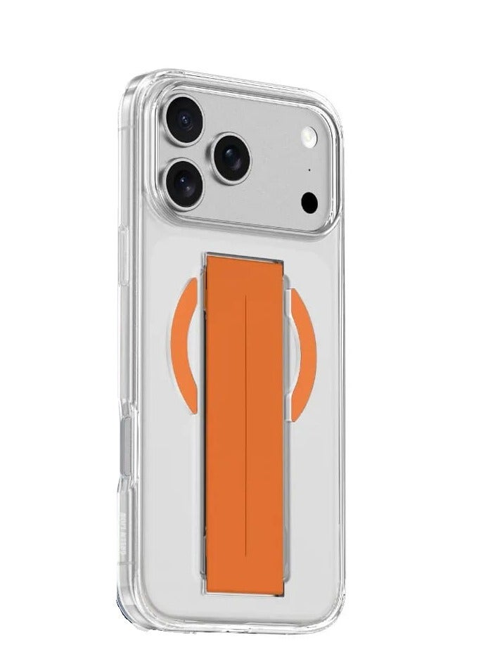 جرين ليون جراب ماج سيف لهاتف iPhone 17 Pro مصنوع من الجلد مع قفل مغناطيسي مزدوج الجوانب وحماية عالية الجودة / متوافق مع ماج سيف / مقبض يد مغناطيسي - تيتانيوم برتقالي - Image 1