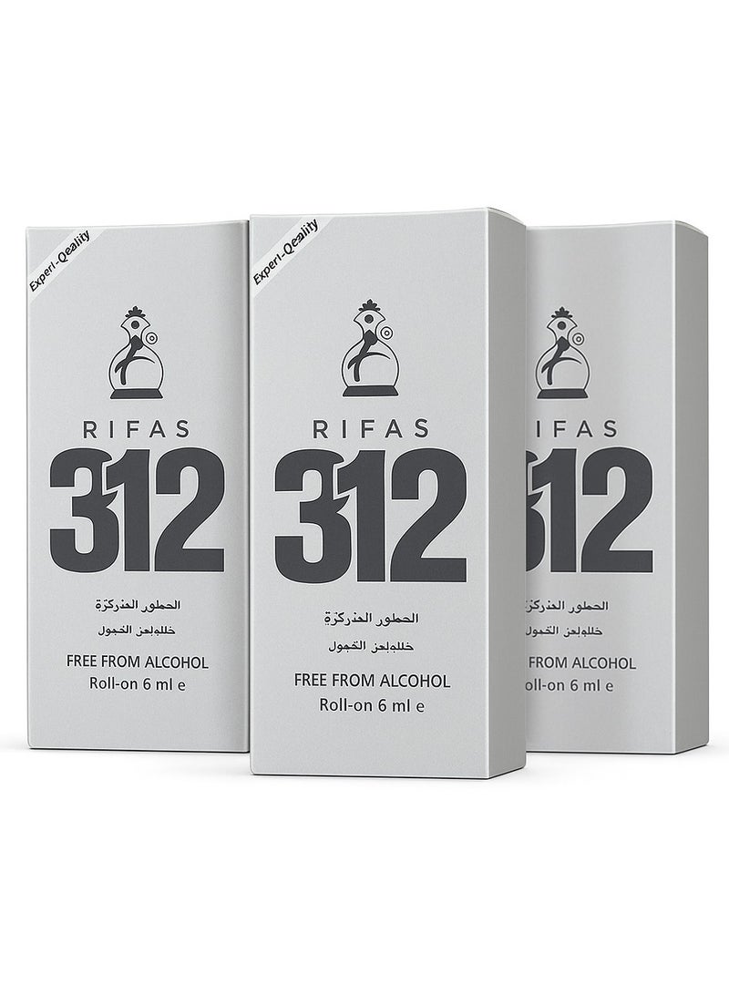 عطر رول أون دون 312، مجموعة من 3 قطع