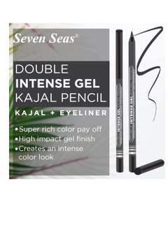 Seven Seas Seven Seas Double Intense Non Transfer Gel Kajal  Long Stay Smooth One Stroke Application Intense Color Pay Off  Soft Blendable Formula  Smudge Proof Water Proof With Sharpener  Smoky  - Image 2