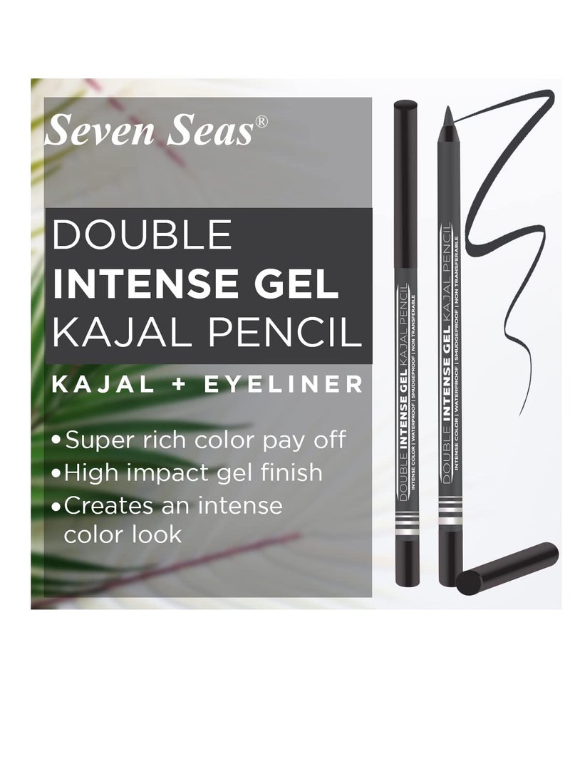 Seven Seas - Seven Seas Double Intense Non Transfer Gel Kajal  Long Stay Smooth One Stroke Application Intense Color Pay Off  Soft Blendable Formula  Smudge Proof Water Proof With Sharpener  Smoky - Image 1