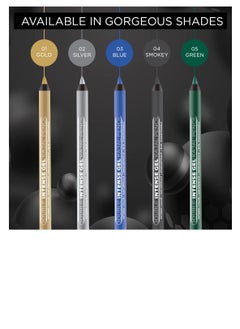 Seven Seas Seven Seas Double Intense Non Transfer Gel Kajal  Long Stay Smooth One Stroke Application Intense Color Pay Off  Soft Blendable Formula  Smudge Proof Water Proof With Sharpener  Smoky  - Image 3