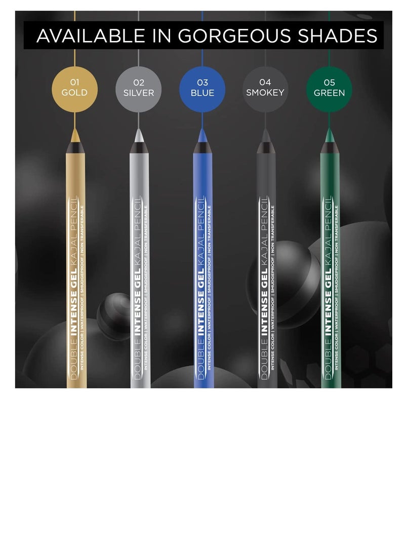 Seven Seas - Seven Seas Double Intense Non Transfer Gel Kajal  Long Stay Smooth One Stroke Application Intense Color Pay Off  Soft Blendable Formula  Smudge Proof Water Proof With Sharpener  Smoky - Image 1