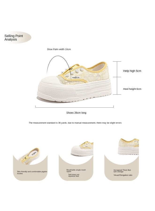 SAFIYA New Chinese Style】saturday's Lazy Slip-on Women's New High-value Lightweight Thick-sole Mesh Fisherman Shoes - Image 4