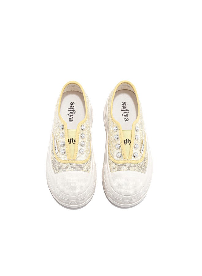 SAFIYA New Chinese Style】saturday's Lazy Slip-on Women's New High-value Lightweight Thick-sole Mesh Fisherman Shoes - Image 5