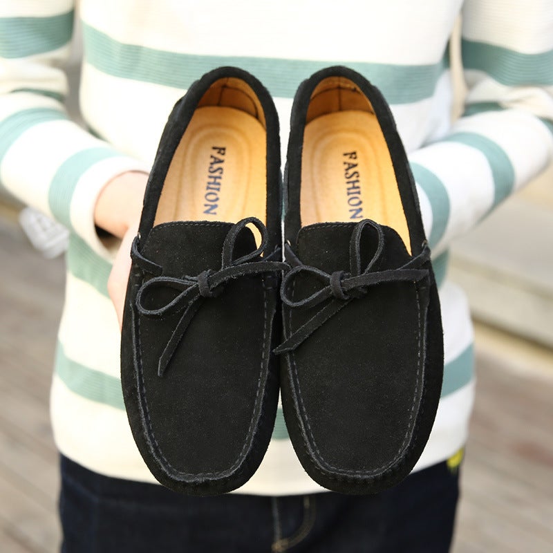 Style Men'S Versatile Casual Slip-On Shoes, Large Size Breathable Leather Shoes, Slip-On Loafers - Image 1