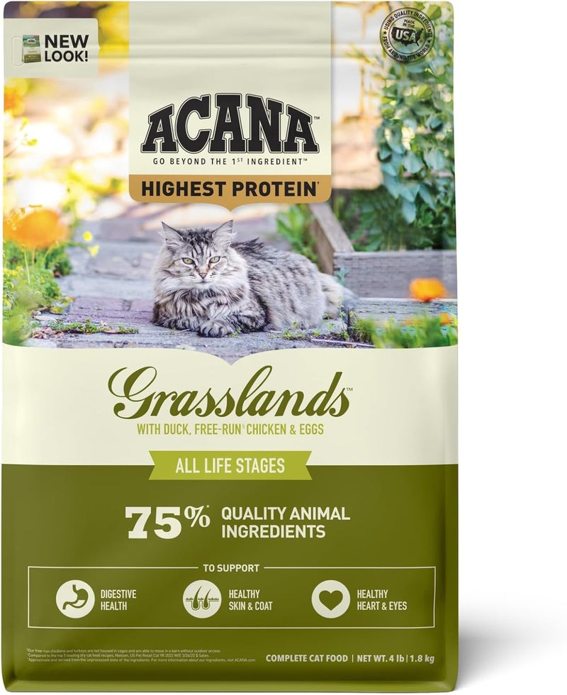 REF. Acana Highest Protein Grassland Dry Cat Food - 1.8KG - Image 1
