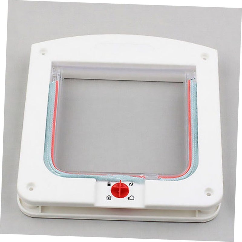 Abaodam 2pcs Small Controllable Cat Doors Pet Flap Doors with Lock for Home Use White and Brown Suitable for Small Cats and Dogs - Image 3