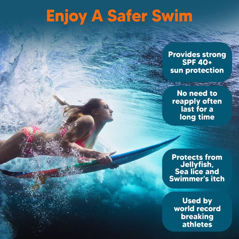 Safe Sea Jellyfish Sting-Blocking Sunscreen, SPF 40+ Spray 4 Fl oz, Waterproof, Biodegradable, Coral Reef-Safe â€“ Body and Face Sunscreen, Anti-Jellyfish and Sea-Lice sting protection. - Image 3