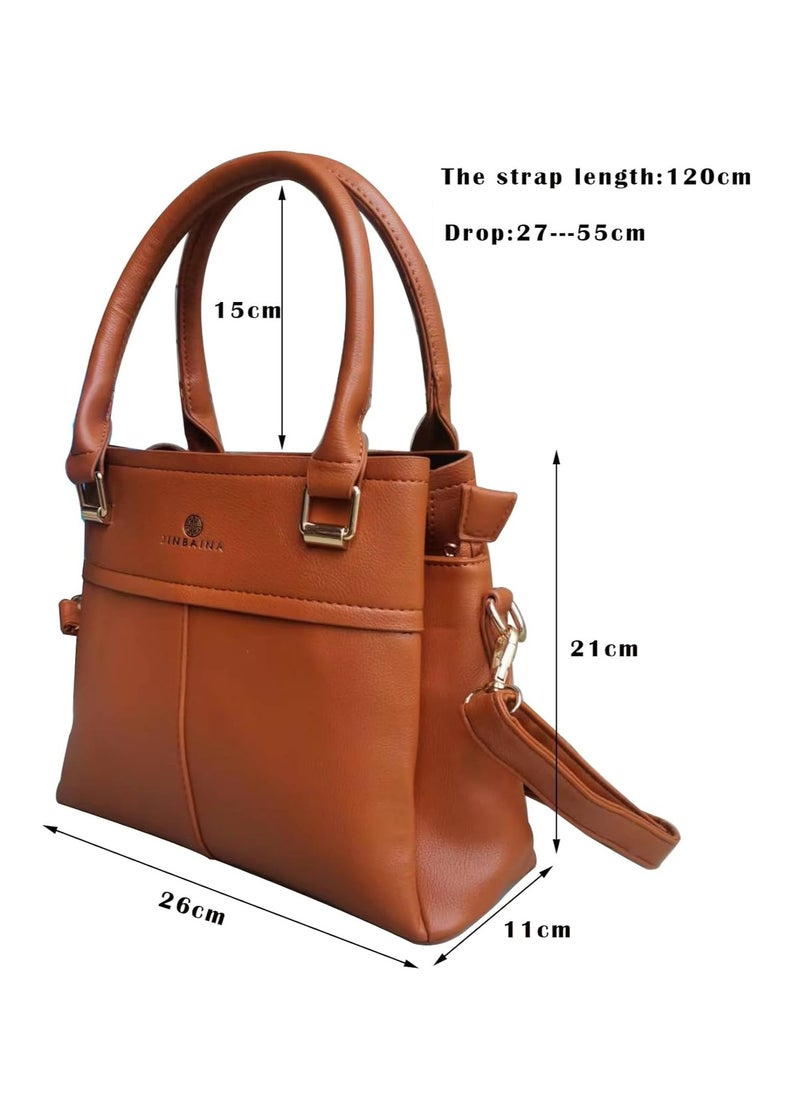 Generic - Womens Handbags and Purses Fashion Top Handle Satchel Tote PU Leather Shoulder Bags - Image 1