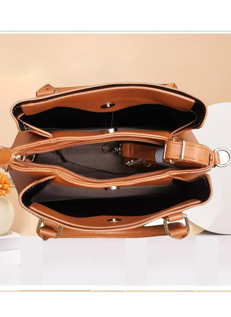 Generic - Womens Handbags and Purses Fashion Top Handle Satchel Tote PU Leather Shoulder Bags - Image 1