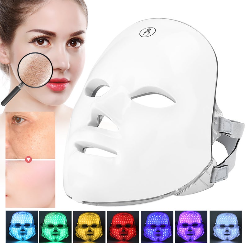 آلة تجديد البشرة بالفوتونات LED بشحن USB - درع الوجه لعلاج البثور بالأضواء الملونة - Image 1