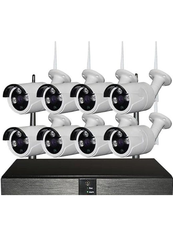 8-Channel Wireless 2.0MP HD Security System for Outdoor/Indoor with NVR - Image 2