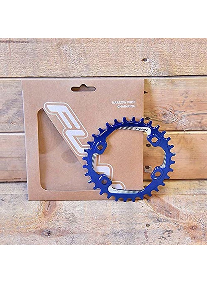 Funn Solo Narrow Wide Chainring for 9 10 11 12 Speed Chain, Fits Asymmetric 96mm BCD Interface Crankset, Single Speed Bike Chain Ring for MTB, BMX Bike, Gravel Bike and Road Bike (34T, Blue) - Image 4