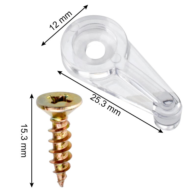 Accencyc 50 Pack Glass Retainer Kit 4-5Mm Clips With Screws For Fixing Cabinet Doors - Image 2