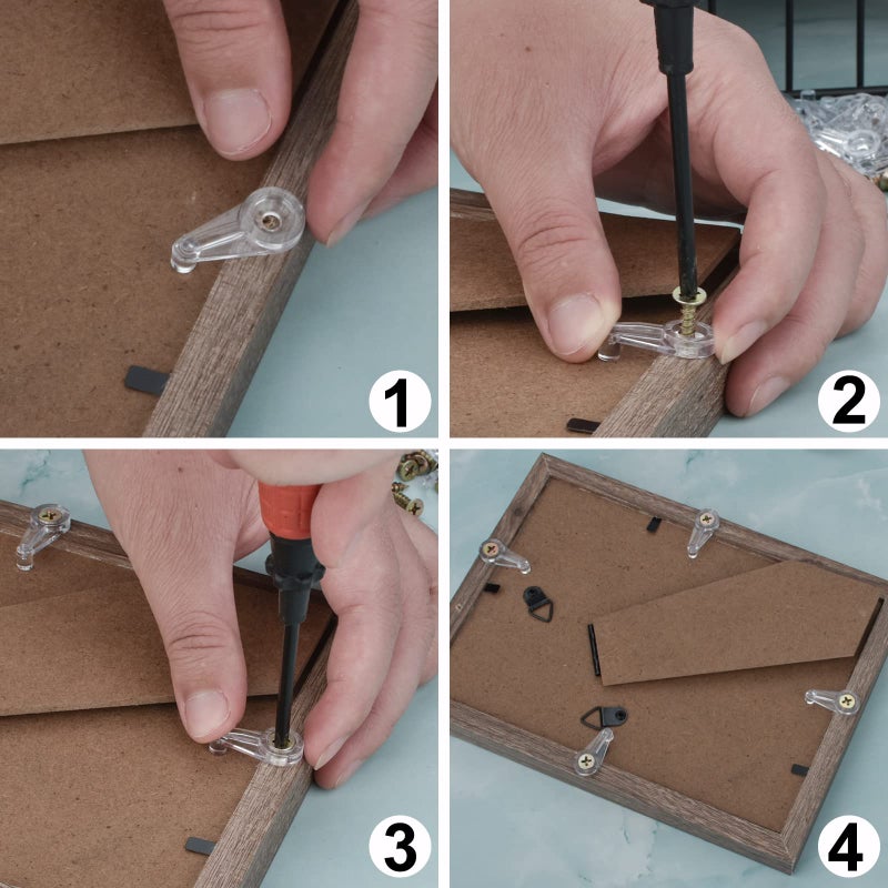 Accencyc 50 Pack Glass Retainer Kit 4-5Mm Clips With Screws For Fixing Cabinet Doors - Image 5
