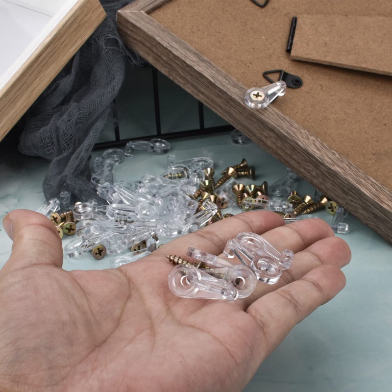 Accencyc 50 Pack Glass Retainer Kit 4-5Mm Clips With Screws For Fixing Cabinet Doors - Image 4