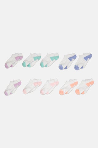 Kids Girl 10 Pairs Brand Logo No Show Socks, Multicolor - pzsku/ZCEC028B826CFF76599B4Z/45/1747056891/d1e02bbb-febc-4d75-9304-01dcf6a64293