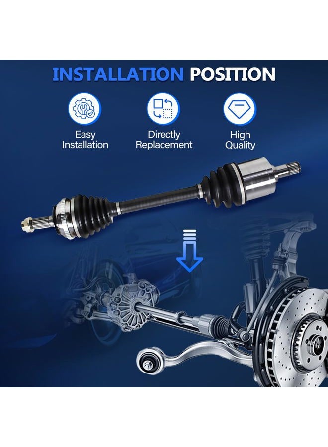 Maxfavor Front CV Axle Shaft Piar Compatible with Toyota Camry 2009 2008 2007, 2.4L L4 Automatic Trans Only, CE SE LE XLE Base, CV Joint Axle Shaft Assembly Front Passenger Driver Side - Image 4