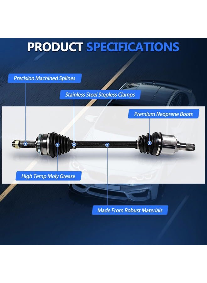 Maxfavor Front CV Axle Shaft Piar Compatible with Toyota Camry 2009 2008 2007, 2.4L L4 Automatic Trans Only, CE SE LE XLE Base, CV Joint Axle Shaft Assembly Front Passenger Driver Side - Image 3