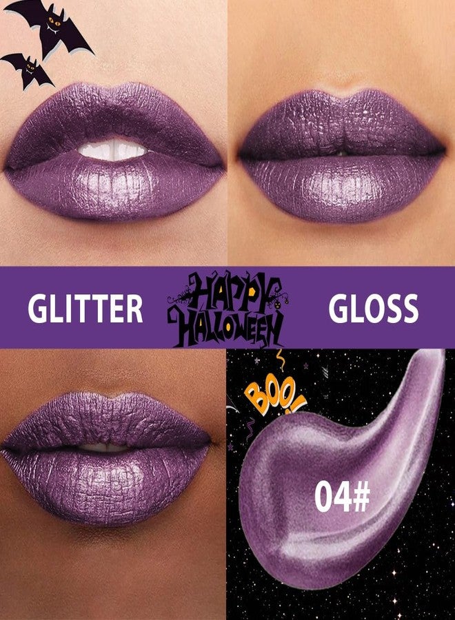 CAKAILA Dark Purple Metallic Lipstick for Women,Glitter Sparkling Liquid Lipstick,Long Lasting Waterproof Lightweight Comfortable Non-Drying Bold Dark Lip Gloss for Gothic Stage Makeup,Vegan - Image 3