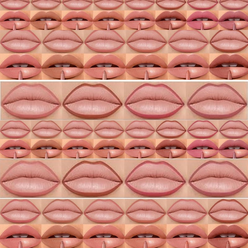(BUY 6 GET 6 FREE) 12 pcs, 12 Colors nude Tone Ultra Fine Lip Liner Set, Creamy, Long Lasting, High Pigmented Pencil, Various Shades (Nude Tone) - Image 2