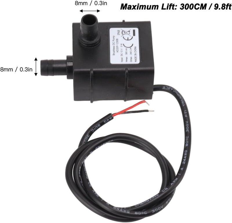 Micro Centrifugal Pump, Low Noise Anti Interference DC 12V Brushless Submersible 240LH for Aquarium - Image 4