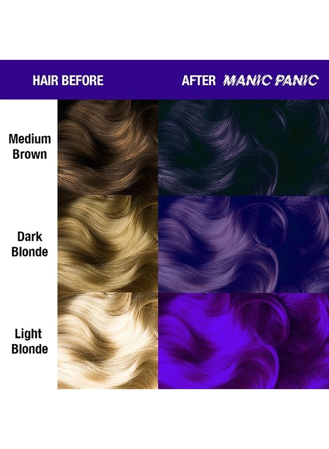 Manic Panic لون شعر ألترا فيوليت - معزز - صبغة شعر شبه دائمة - لون بنفسجي بارد - نباتي، خالي من PPD والأمونيا - لتلوين الشعر للرجال والنساء - Image 2