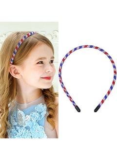 HOXIEYA HOXIEYA Independence Day Rhinestone Headband Blue Red Patriotic Hair Band 4th July Headband for Women Girls Patriotic Holiday Decoration Supllies 1pcs  - Image 1