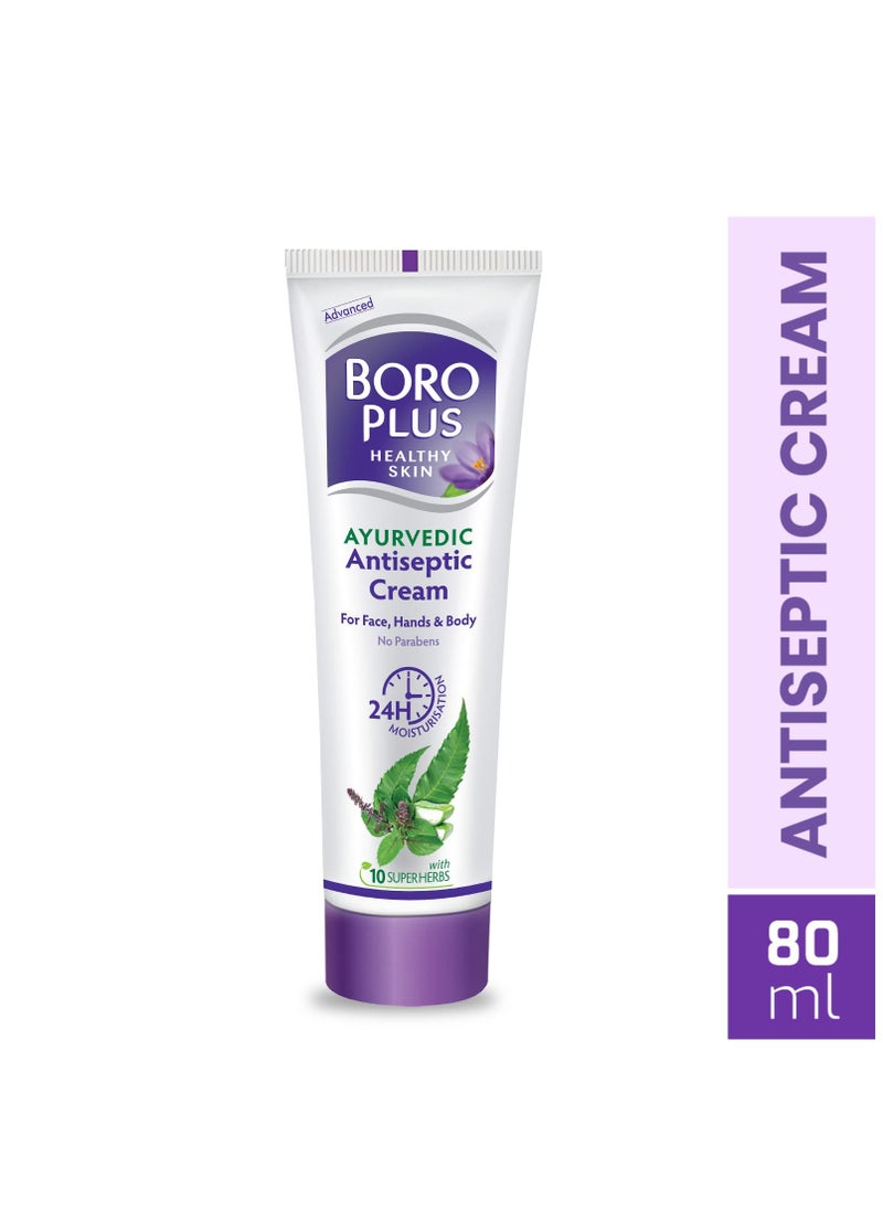 BOROPLUS Antiseptic Cream, Provides 24 Hour Moisturisation, Ayurvedic Cream For All Seasons, Hand, Body & Face, Nigh Cream With Goodness Of Neem, Tulsi & Aloe Vera, 80ml - pzsku/ZCEC06C3DB1005424DDD9Z/45/_/1740378389/7d2d5676-f986-4d52-b2e2-d4e9dfb080c3