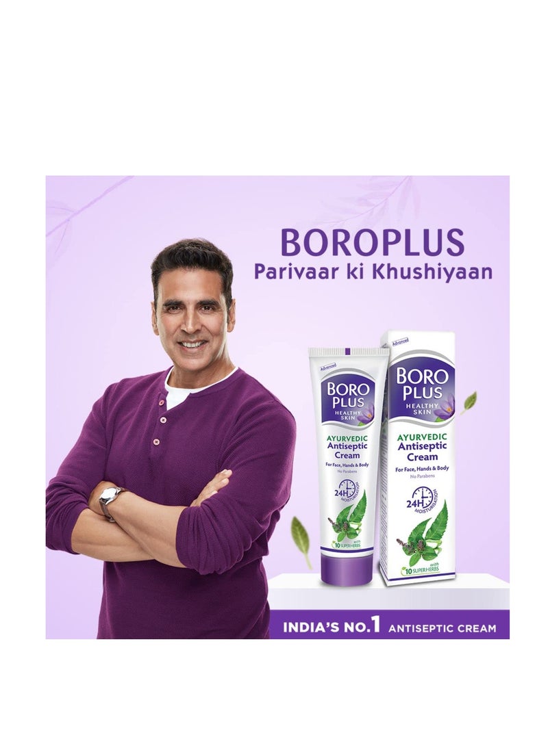 BOROPLUS Antiseptic Cream, Provides 24 Hour Moisturisation, Ayurvedic Cream For All Seasons, Hand, Body & Face, Nigh Cream With Goodness Of Neem, Tulsi & Aloe Vera, 80ml - pzsku/ZCEC06C3DB1005424DDD9Z/45/_/1740378419/a0310890-6b8b-4e00-a27a-a4b1bb0308be