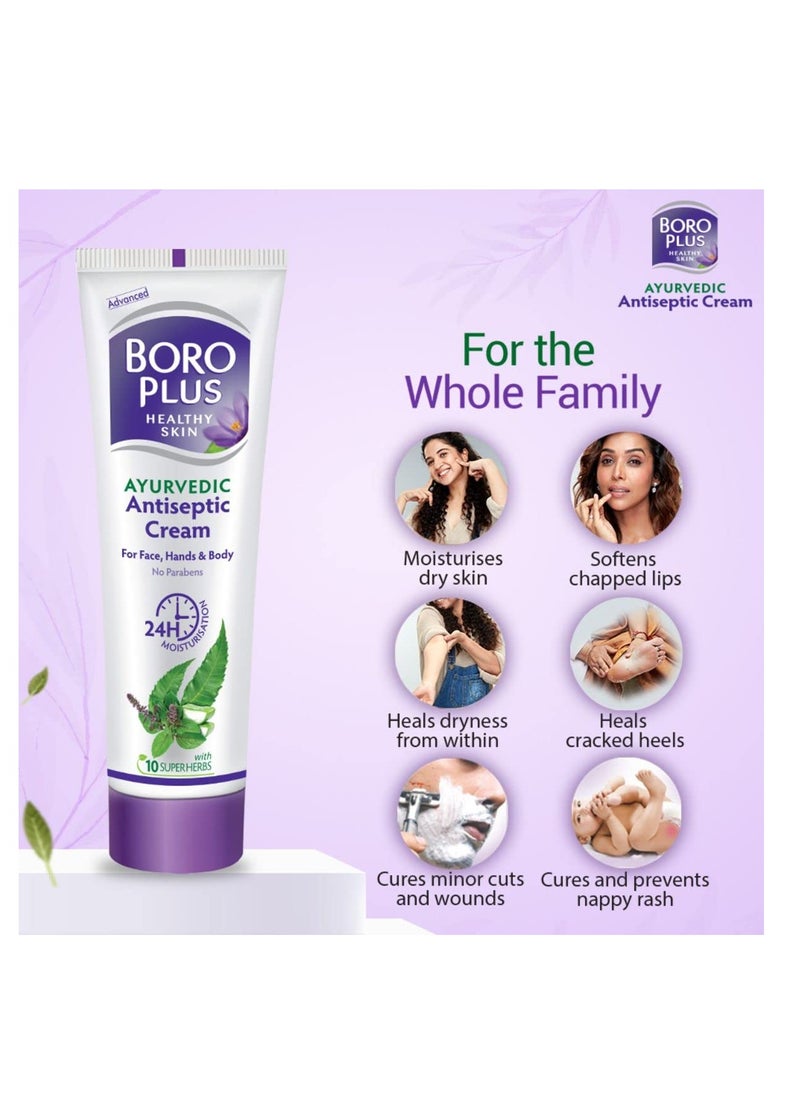 BOROPLUS Antiseptic Cream, Provides 24 Hour Moisturisation, Ayurvedic Cream For All Seasons, Hand, Body & Face, Nigh Cream With Goodness Of Neem, Tulsi & Aloe Vera, 80ml - pzsku/ZCEC06C3DB1005424DDD9Z/45/_/1740378457/3e039813-cece-4659-b932-eeb227a1d2d8