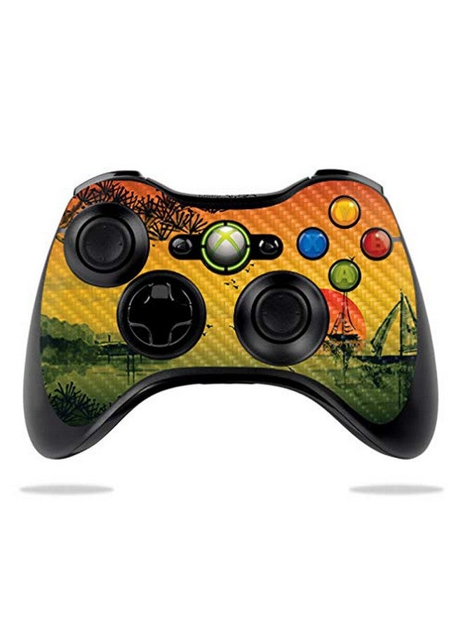 MIGHTY SKINS Mightyskins Carbon Fiber Skin For Microsoft Xbox 360 Controller Japanese Sunset | Protective, Durable Textured Carbon Fiber Finish | Easy To Apply, Remove, And Change Styles | Made In The Usa - Image 1